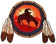 Dreamcatcher Embroidered Patch Native American End of the Trail Icon Large Iron-On Indian Symbol