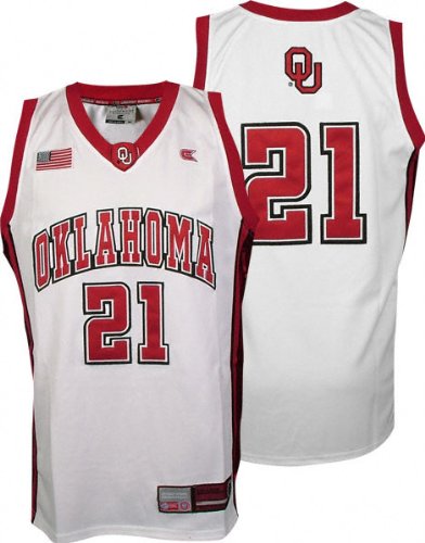 Buy Oklahoma Sooners Double Team White Basketball Jersey
