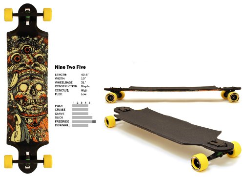 Landyachtz Nine Two Five 9 to 5 2012 Freeride Drop-Thru Longboard Deck Complete 40.5