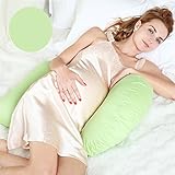 SGFY　プレママピロー　抱き枕　横寝枕　　横向き寝専用枕　5色 (グリーン)