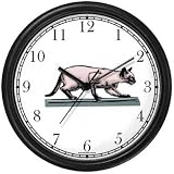 Siamese Cat Wall Clock by WatchBuddy Timepieces (Black Frame)