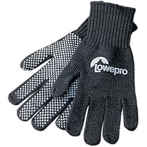 Lowepro Lycra Photo Gloves with Control Dots for a Firm Grip, Medium, Black.