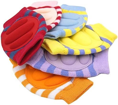 Lot of 6 Pairs New Baby Crawling Knee Pad Toddler Elbow Pads (6 Pairs for Girls)