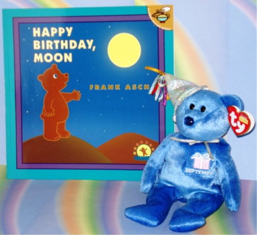 51pY4iQoDsL SEPTEMBER BIRTHDAY Birthstone Teddy Bear WITH Happy Birthday, Moon Book (Bear and Book Combo)