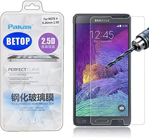 Galaxy Note 4 Screen Protector, #BETOP® Premium Tempered Glass Screen Protector for Samsung Galaxy Note 4