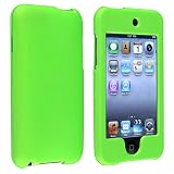 Green Rubber Coated Case + Mirror Screen Protector for Apple® iPod touch® 2nd / 3rd Generation
