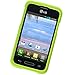 LG Optimus Fuel L34C Green Rubberized Plastic Cover Snap On Hard Rugged Gel Case Cell Phone Shield Protector Shell from [Accessory Library]