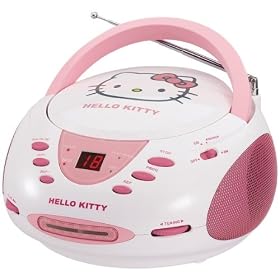 Hello Kitty KT2024A Stereo CD Boombox with AM/FM Stereo Radio