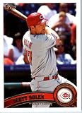 2011 Topps Baseball Card #228 Scott Rolen - Cincinnati Reds - MLB Trading Card In A Protective Screwdown Case