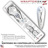Nintendo Wii Remote Controller Skins - Chrome Drip On White WraptorSkinz TM Kit by TuneTattooz TM