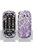 Samsung A927 Flight II Full Diamond Graphic Case - Purple Leopard