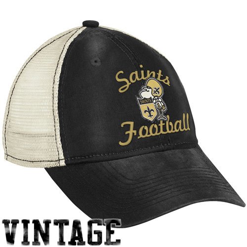 NFL Women's Fan Gear Classic Slouch Mesh Back Hat - EQ60W (New Orleans Saints, One Size Fits All)