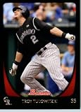 2011 Bowman Baseball Card # 155 Troy Tulowitzki - Colorado Rockies - MLB Trading Card in a Protective Display Case