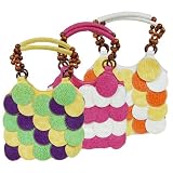 Je Veux Croc Print Multi Circle Handbag