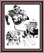 Kansas City Chiefs Framed Marcus Allen Kansas City Chiefs By Michael Mellett 26 X 30 - Cherry