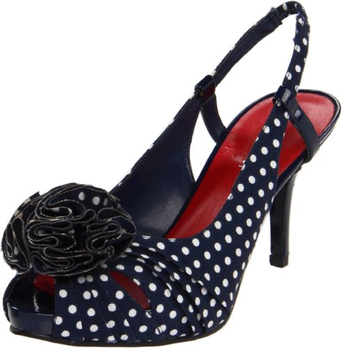 Nine West Women's Dontmess Slingback Sandal,Blue/White/Blue,6.5 M US