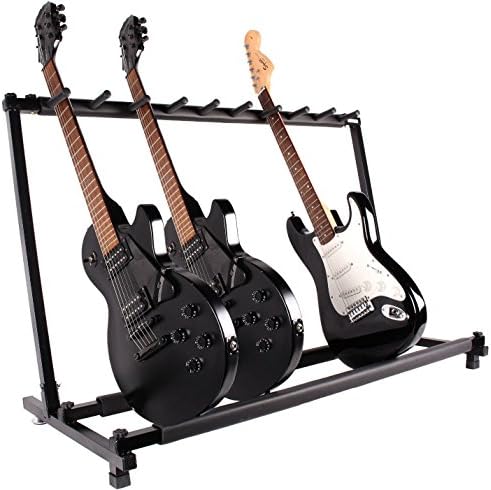 9 Multiple Guitar Folding Rack Storage Organizer Electric Acoustic Stand Holder