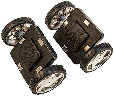 FLEEMY Wheel Set 2 Wheels Compatible with Magformers Magnetic Building Blocks Science Kits and Education Toys Front Wheel without Bumper Black