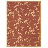 Natural Beauty Terra Cotta Floral Area Rug