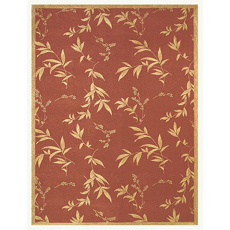 Natural Beauty Terra Cotta Floral Area Rug