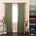 Best Home Fashion Thermal Insulated Blackout Curtains - Back Tab/ Rod Pocket - Olive - 52