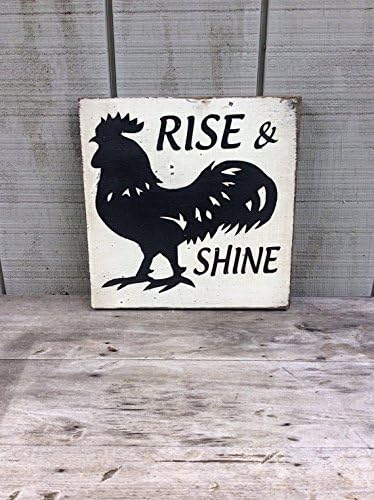 Rise and Shine Sign Rooster Sign Farmhouse Sign