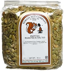 Bergin Nut Company Pepitas, Roasted Salted, 14-Ounce Bags (Pack of 4)