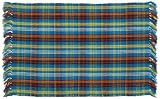 100% Cotton Flat Weave Rug Plaid 2 X 3