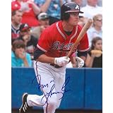 Ryan Langerhans Autographed Atlanta Braves (Red Jersey) 8x10 Photo