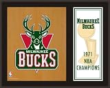 Mounted Memories Milwaukee Bucks 12X15 Championship Banner Plaque