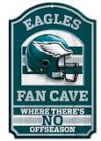 NFL Philadelphia Eagles 11-by-17 inch Fan Cave No Offseason Wood Sign