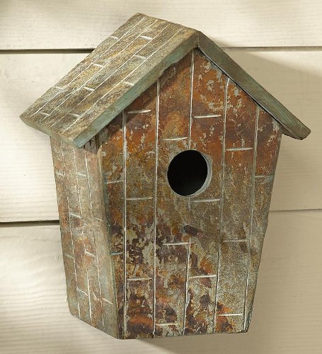 Solid Slate Birdhouse with Lift-Off Roof