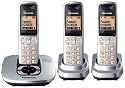 Panasonic KX-TG6423GS schnurloses DECT-Telefon Trio mit Anrufbeantworter silber