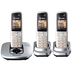 Panasonic KX-TG6423GS schnurloses DECT-Telefon Trio mit Anrufbeantworter silber