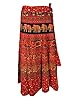 Womens Wrap Skirt Cotton Printed Wrap Around Casual Dress Hippie Bohemian Clothing
