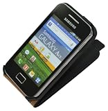 Premium Flip-Style Handytasche fuer – Samsung Galaxy Ace GT S5830 – Tasche Etui Huelle Schutzhuelle (Spezielle Anfertigung) + Gratis Displayschutzfolie