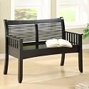 Hokku Designs IDF-BN6667BK Solimar Storage Bench in Distressed Black