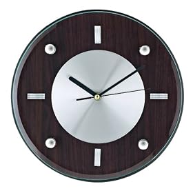 Espresso Wood Contemporary Wall Clock