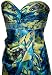 Paisley Floral Print Satin Beaded Formal Gown Prom Dress image 2