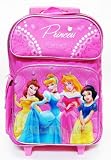 Disney Princess Crystal Hearts 16 Large Rolling Backpack