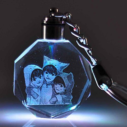 Singing Group TFBOYS Member Role Color Change Crystal Led Key Ring Pendant Key Chain (02)