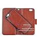iPhone 6S Case, HESPLUS [Detachable Wallet] iPhone 6 Wallet Case with [9 Card Slot][ID Holder][Wrist Strap] - Premium Magnetic Leather Flip Cover Case for iPhone 6/6S - Brown