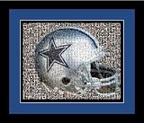 Dallas Cowboys Framed Photo Mosaic Print, Includes Over 50 of the Greatest Cowboy Players, 11x14 Framed.
