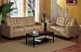 2 pc sofa and love seat set with tufted seats and back cushions