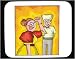 Decorated Mouse Pad with man, dancing, 