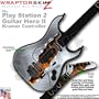 Ripped Metal Fire Skin by WraptorSkinz TM fits PS2 Guitar Hero II ( 2 ) Kramer Guitar Controllers (GUITAR NOT INCLUDED)