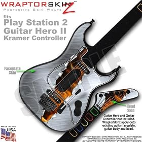 Ripped Metal Fire Skin by WraptorSkinz TM fits PS2 Guitar Hero II ( 2 ) Kramer Guitar Controllers (GUITAR NOT INCLUDED)