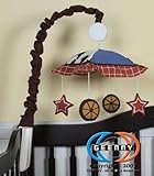 GEENNY Musical Mobile For Boutique Horse Cowboy 13 PCS Crib Bedding Set