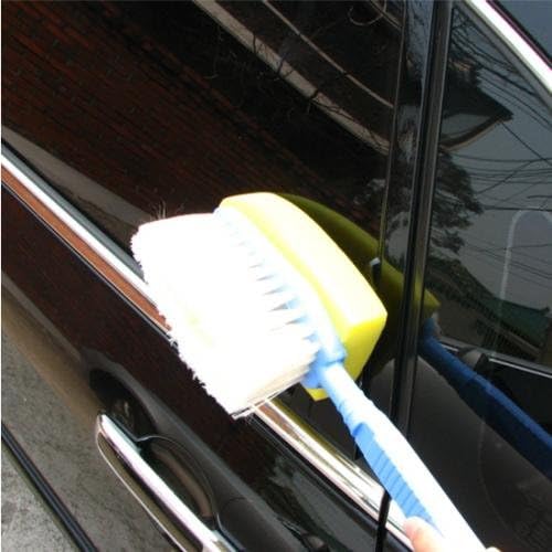 Prostaff Japan P-16 Automotive Car Tire and Door Body Window Glass Wash Oil Dust Remover Brush Shampoo Sponge Cleaner Available Connected to Hose / Comfortable Grip / 2in1 Duster / Sedan Jeep SUV Truck