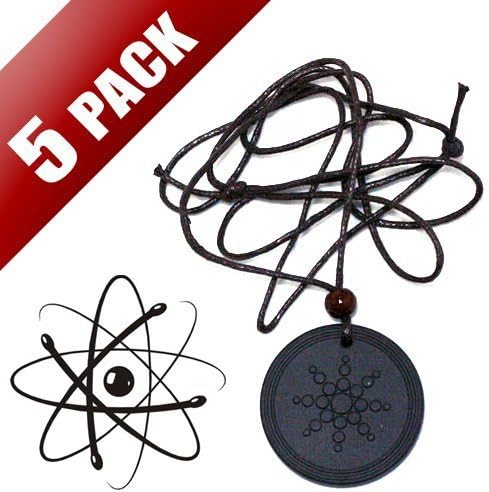 5 Pack Quantum Science Original Energy Wellness Scalar Pendant Ion Necklace Case